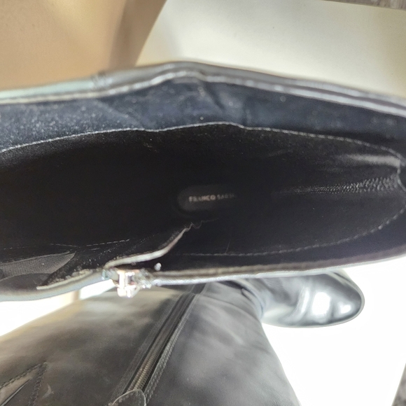 Franco Sarto Womens |10M| Cleveland Black Leather Wide Calf Riding Boots  - Picture 4 of 9